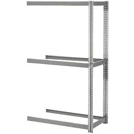 Global Industrial Expandable Add-On Rack 48Wx24Dx84H, 3 Levels No Deck 1500 Lb Per Level, Gray B2297183